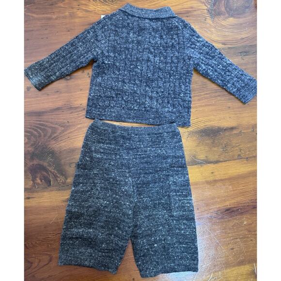 Baby Gap Baby Cable-Knit Sweater Outfit Set Heather Grey 6-12 Months NWT - Picture 2 of 11